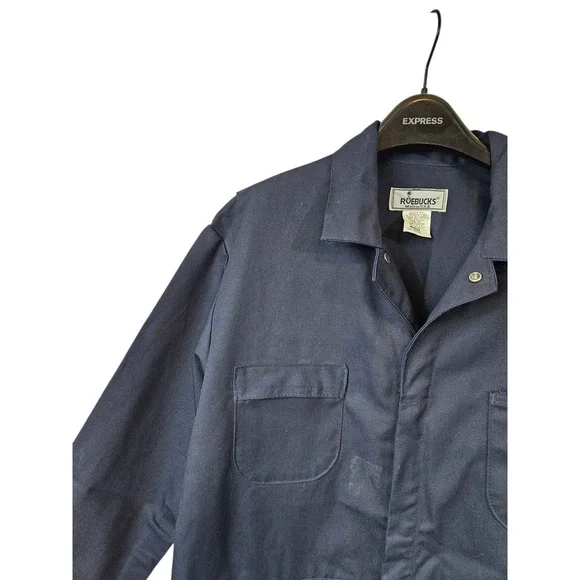 Vintage Roebucks Coverall Workwear Jumpsuit Mechanic Utility Overalls 48R F20‎